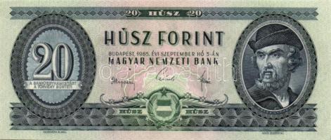 1962-1965-1980. 20Ft (3x) T:I kissé hullámos