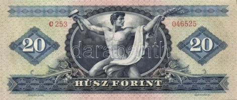 1962-1965-1980. 20Ft (3x) T:I kissé hullámos