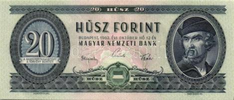 1962-1965-1980. 20Ft (3x) T:I kissé hullámos