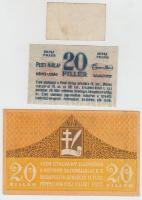 Budapest 1919. Központi Sajtóvállalat R.T. 20f + Budapest DN. "Pesti Hírlap" 20f + DN Kuff...