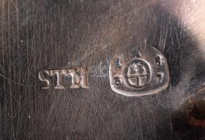 Antik ezüst (Ag.) kínáló, gazdagon díszített, jelzett (Bécs 1837, 13 lat.), mesterjellel (STM), igén...