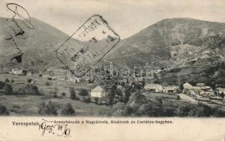 Verespatak, gold mines, Nagykirnik, Kiskirnik, Csetátye-hegy / mountain (pinhole)