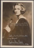 1926 Rubinstein Erna, világhírű hegedűművésznő dedikált fotója /  Erna Rubinstein violinist, dedicated photo, 23x15cm