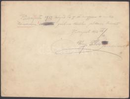 1932 Kamarazenekar fotója, hátoldalán a zenekarvezető feliratával és aláírásával, 18x24cm