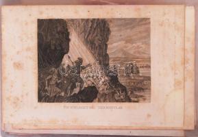 cca 1840 28 db, főleg Rómát ábrázoló acélmetszet / 
cca 1840 28 steel-engraving from Rome