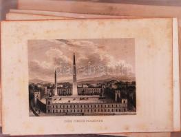 cca 1840 28 db, főleg Rómát ábrázoló acélmetszet / 
cca 1840 28 steel-engraving from Rome