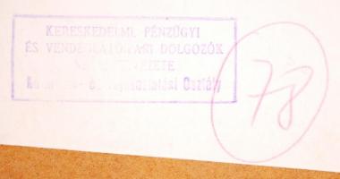 Cca 1960 Medgyesi László: Patkoló kovács. Több hazai kiállításon szerepeltetett mű, pecséttel jelezv...