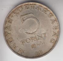 1948. 5Ft Ag "Petőfi" T:2-