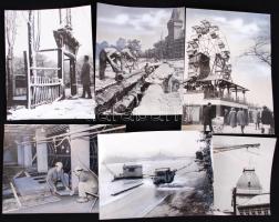 1960-1970 10db budapesti felvétel, némelyik amerikai retussal javítva a sajtó számára, 13x18-18x24cm