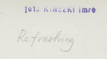 1936 Kinszki Imre (1901-1945): Refreshing. Vintage fotó, hátoldalán szerzői pecséttel jelzett, 15x11...