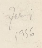 1936 Jermy László: Cím nélkül. Vintage fotó, hátoldalán jelzett, 14x11cm