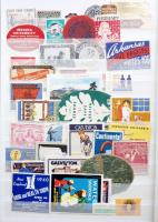 2.200-2.400 nagyrészt régi levélzáró, reklámbélyeg sok érdekességgel, ritkán látható anyaggal 30 lap...