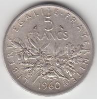 Franciaország 1960. 5Fr Ag T:2- France 1960. 5 Francs Ag C:VF