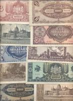 24db vegyes pengő bankjegy T:II-III