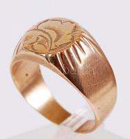 Pecsétgyűrű 14K jelzéssel. Nem arany!