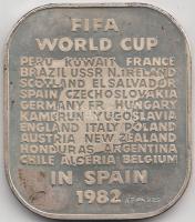 1982. "MLSZ / Fifa világbajnokság Spanyolországban" Ag emlékérem (35g/0.925/35x40mm) T:exP...