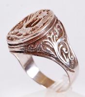 Turulos jelképes ezüst gyűrű / Silver ring size: 71 21,5 g