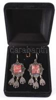 Antik hatású ezüst - türkiz fülbevaló pár / antique-style earrings set