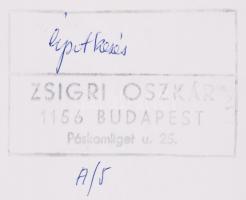 Cca 1970 Zsigri Oszkár: Építkezés. Vintage fotó, pecséttel jelzett, 30x40 cm