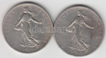 Franciaország / Modern Köztársaság 1898 2Fr Ag + 1899 2Fr Ag T:2-,3
France / Modern Republic 1898 2 ...