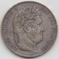 Franciaország 1845BB 5Fr Ag "I. Lajos Fülöp" Strasbourg T:2-,3
France 1845BB 5 Francs Ag &...