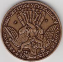 Lebó Ferenc (1960-) 1996. "A Honfoglalás emlékére - Emese álma / Álmos áldozata" Br emlékérem (42mm) T:1