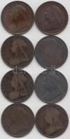 Nagy-Britannia 1893-1901. 1p "Viktória" 8db klf T:vegyes
Great Britain 1893-1901. 1 Penny ...