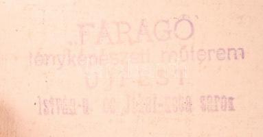 Cca 1920 Faragó: Falkavadászaton. Vintage fotó, pecsételt, 18x24 cm