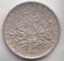Franciaország 1961. 5Fr Ag T:2-
France 1961. 5 Francs Ag C:VF