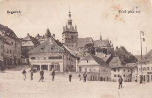 Segesvár, Felső piac sor, üzletek / market, shops (EK)