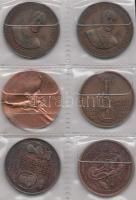 Vegyes MÉE Br emlékérem gyűjtemény ezüst érmékkel a pengő időszakból, albumba rendezve! T:vegyes