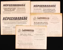 11 db 1956-os újság, Népszabadság, Északmagyarország, Népakarat