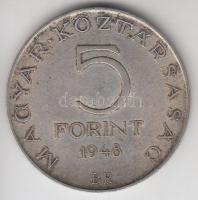 1948. 5Ft Ag "Petőfi" T:2-
