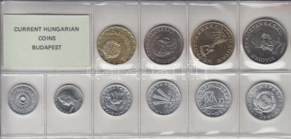 1986. 2f-20Ft 10db klf érmés forgalmi sor fóliatokban T:1