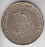 1948. 5Ft Ag "Petőfi" T:2-
