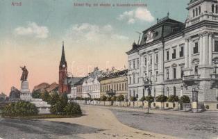 Arad, József fhg. út, Kossuth szobor / street, statue (EK)