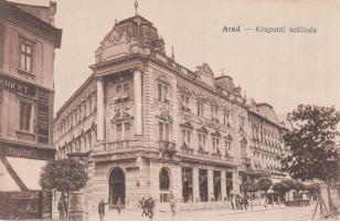 Arad, Hotel Central of Ágoston Csermák, bank, cafe