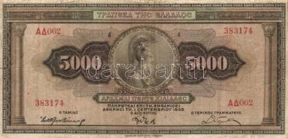 Görögország 1932. 5000Dr T:III Greece 1932. 5000 Drachmai C:F