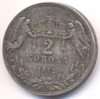 Ausztria 1912. 2K Ag "Ferenc József" T:2- Austria 1912. 2 Corona Ag "Franz Joseph" C:VF