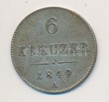 Ausztria 1849A 6Kr Ag T:2 Austria 1849A 6 Kreuzer Ag C:XF