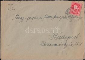 (8. díjszabás) Helyi levél Lovasfutár 10ezerP bérmentesítéssel, domestic cover franking