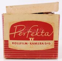 Perfekta II. fényképezőgép, eredeti dobozában, 12×15 cm