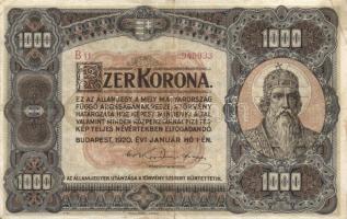 1920. 1000K "Orell Füssli Zürich" T:III