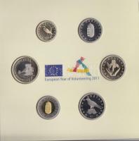 2011. 5Ft-200Ft "Az önkéntesség európai éve 2011" 6klf névértékből álló forgalmi éremszett...