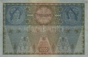 1902. 1000K mindkét oldal német "Deutschösterreich" felülnyomással (10x) T:II,III