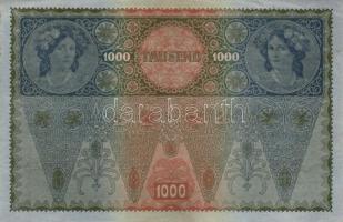 1902. 1000K mindkét oldal német "Deutschösterreich" felülnyomással (10x) T:II,III