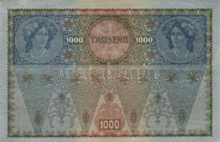 1902. 1000K mindkét oldal német "Deutschösterreich" felülnyomással (10x) T:II,III