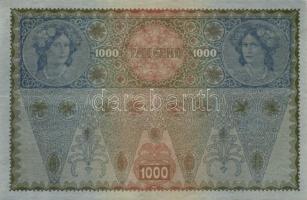 1902. 1000K mindkét oldal német "Deutschösterreich" felülnyomással (10x) T:II,III