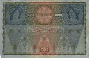 1902. 1000K mindkét oldal német "Deutschösterreich" felülnyomással (10x) T:II,III
