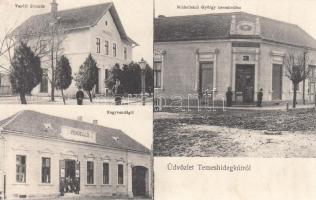 Temeshidegkút Nagyvendéglő, Michelbach György kereskedése / restaurant, shop, railway station (wet damage)